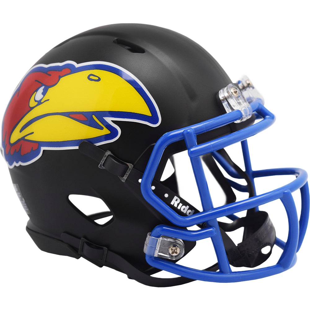 every ku football helmet ever Kansas Jayhawks Speed Mini field designs All 16 NCAA Big Twelve
