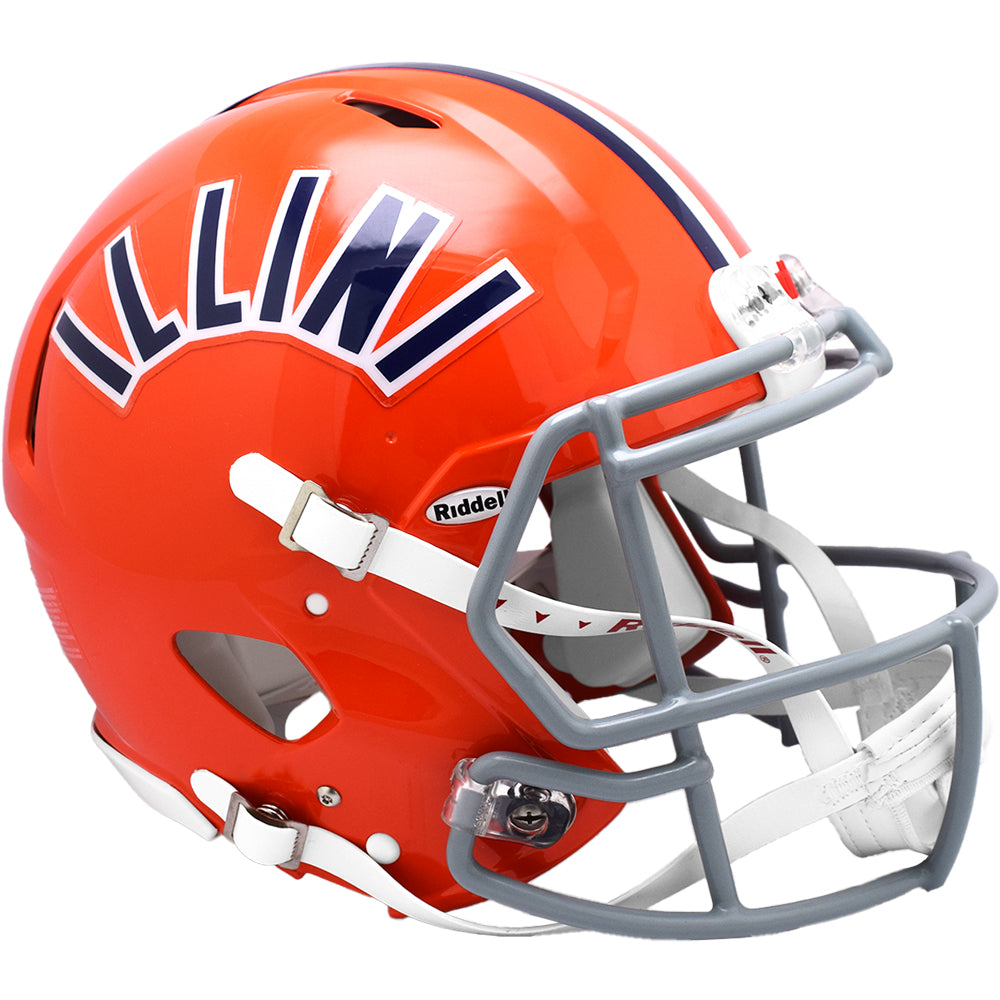 buy old football helmets Illinois Fighting Illini Helmet Riddell Authentic Full Size