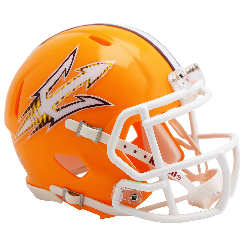 asu football helmets today Riddell Arizona State Sun Devils 2024 Gold Speed Mini Helmet