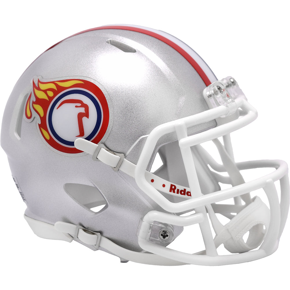 Liberty Flames Riddell Speed Mini Helmet - Eagle Head Silver