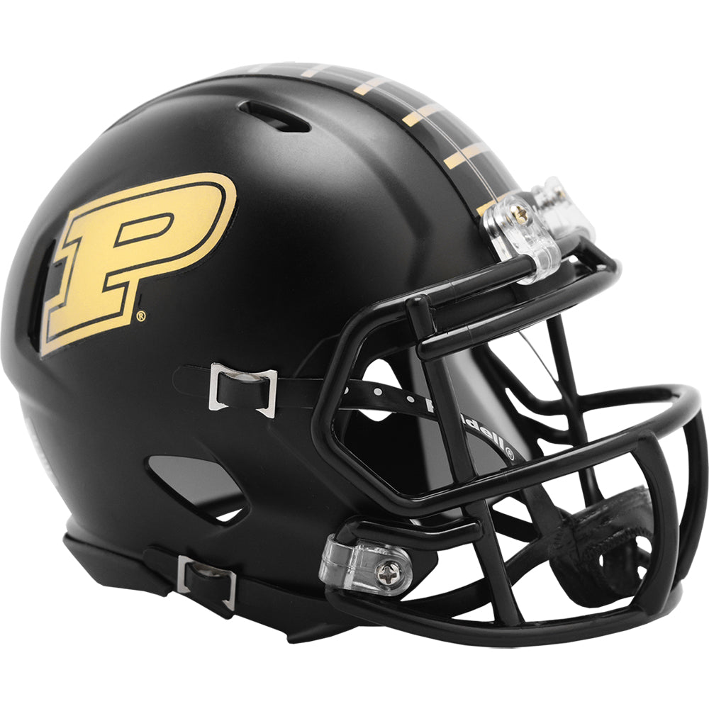 Purdue Boilermakers Riddell Speed Mini Helmet - Anodized Black