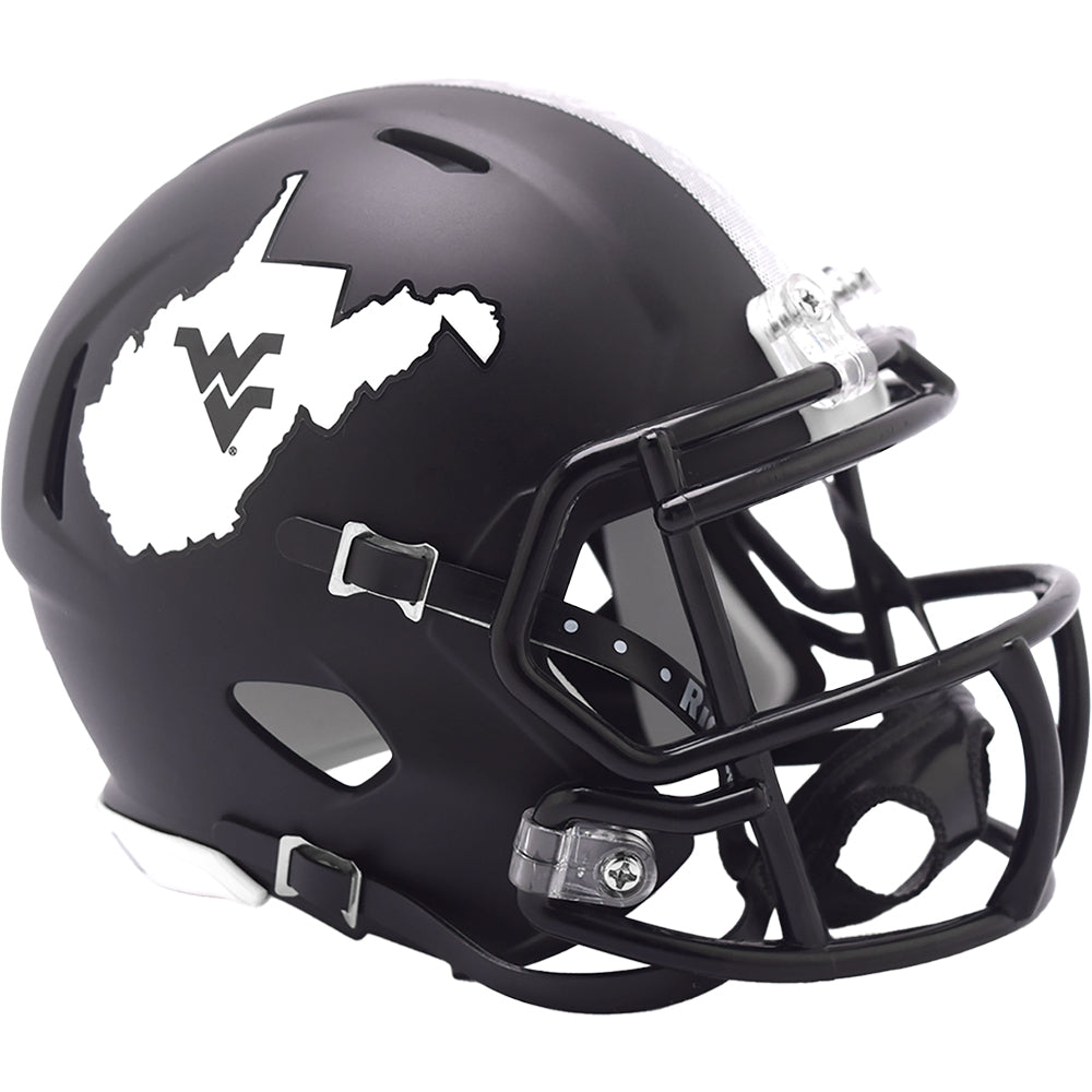West Virginia Mountaineers Riddell Speed Mini Helmet - Coal Rush