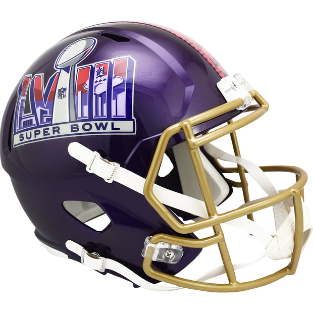 Super Bowl 58 Purple Riddell Speed Replica Helmet