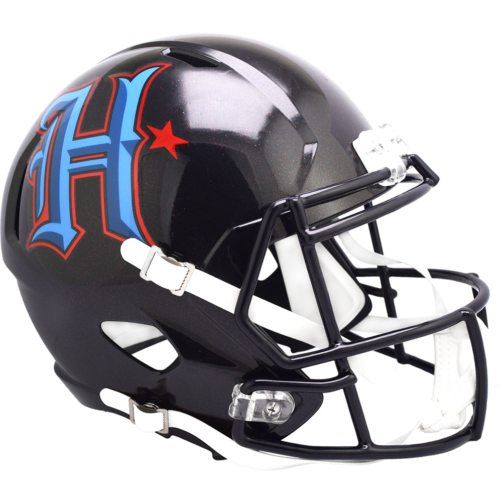 black helmets football Houston Texans Alternate 2024 On-Field Riddell Speed Full Size Replica Football Helmet
