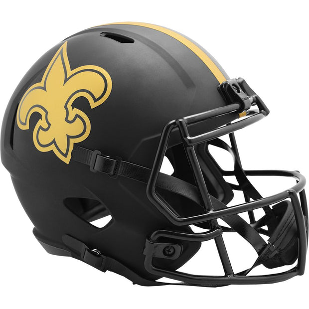 New Orleans Saints Riddell Black Eclipse Replica Football Helmet