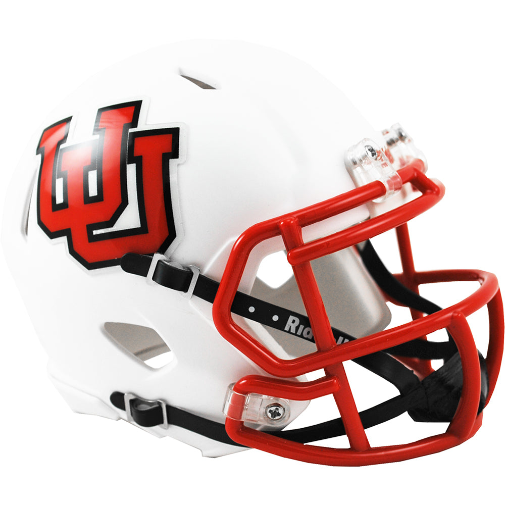 Utah Utes Riddell Speed Mini Helmet - White UU Throwback