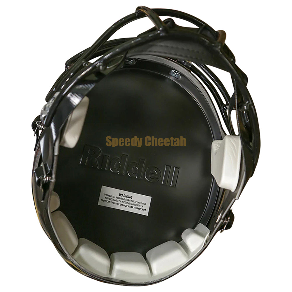 Miami Hurricanes 2024 Black Replica Speed Helmet Interior