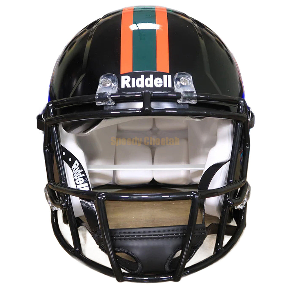 Miami Hurricanes black Speed authentic helmet