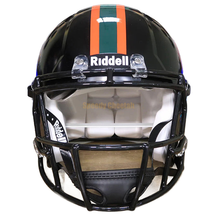 Miami Hurricanes black Speed authentic helmet