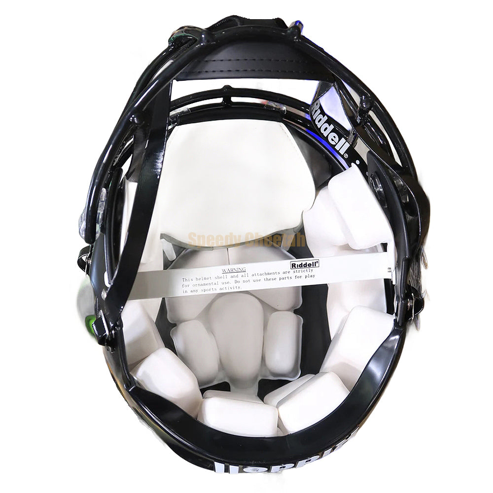 Miami Hurricanes Black Speed Authentic Helmet interior view