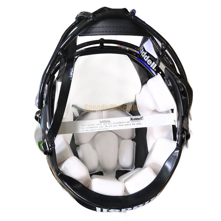 Miami Hurricanes Black Speed Authentic Helmet interior view
