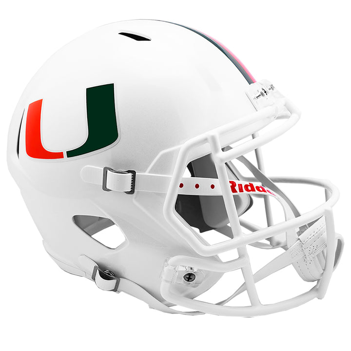 Miami Hurricanes replica speed helmet