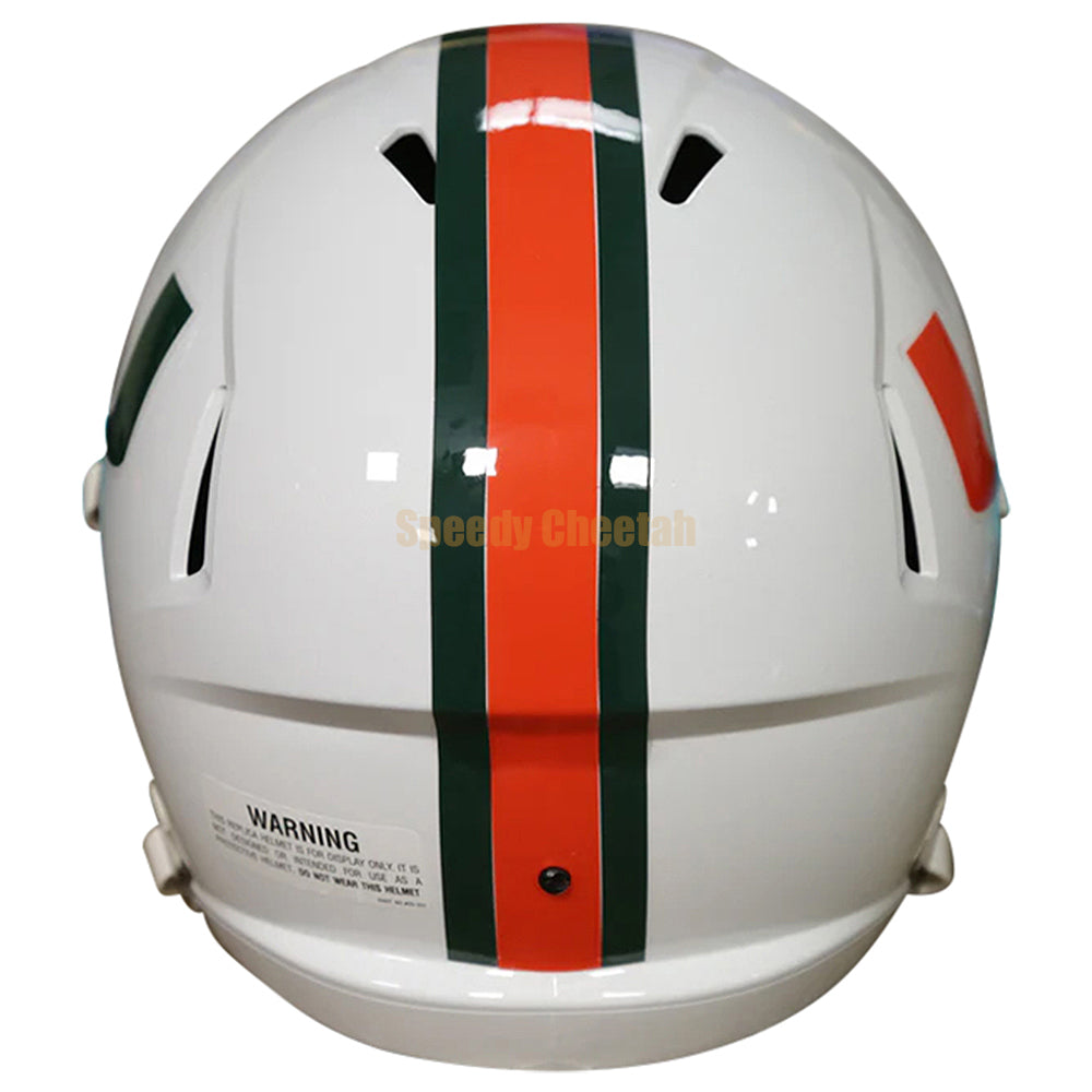 Miami Hurricanes replica speed helmet
