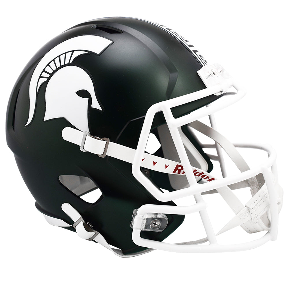 2019 michigan football helmet Michigan State Spartans Helmet Riddell Replica Full Size Speed Style Satin