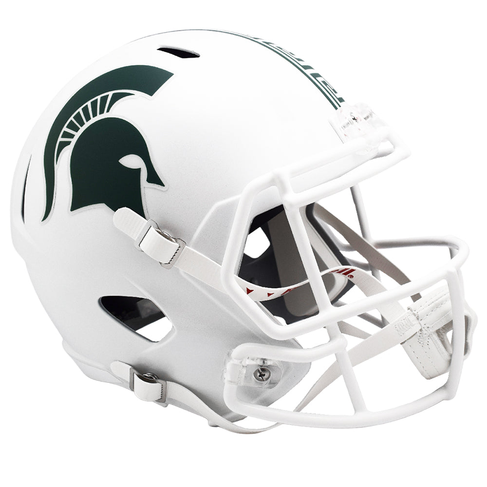 MSU Spartans white replica speed helmet