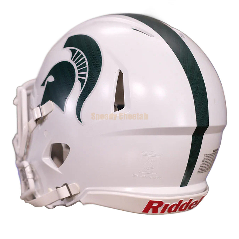 MSU Spartans white Speed authentic football helmet