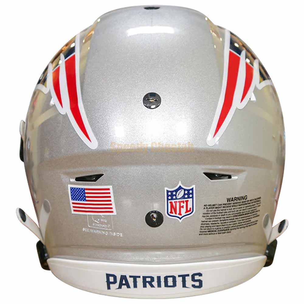New England Patriots Riddell SpeedFlex Authentic Helmet Back View