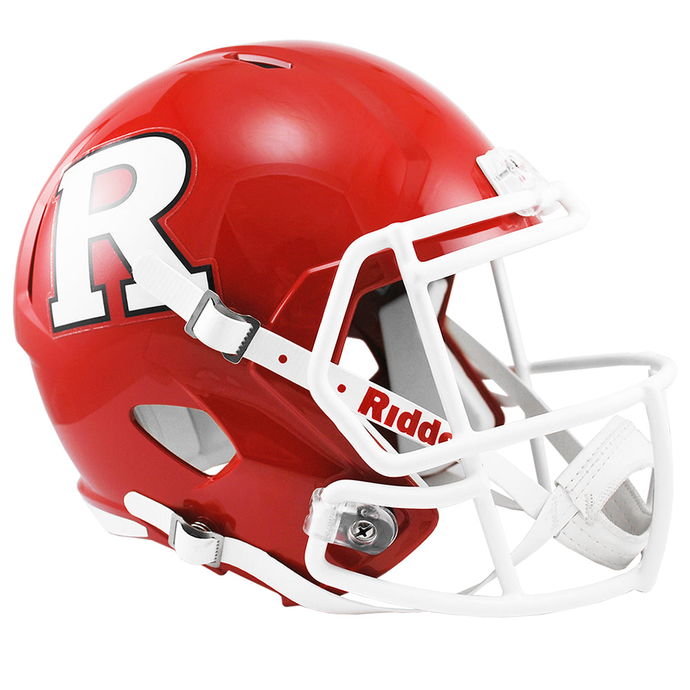 adult med scarket red football helmet Rutgers Scarlet Knights Riddell Speed Replica Helmet