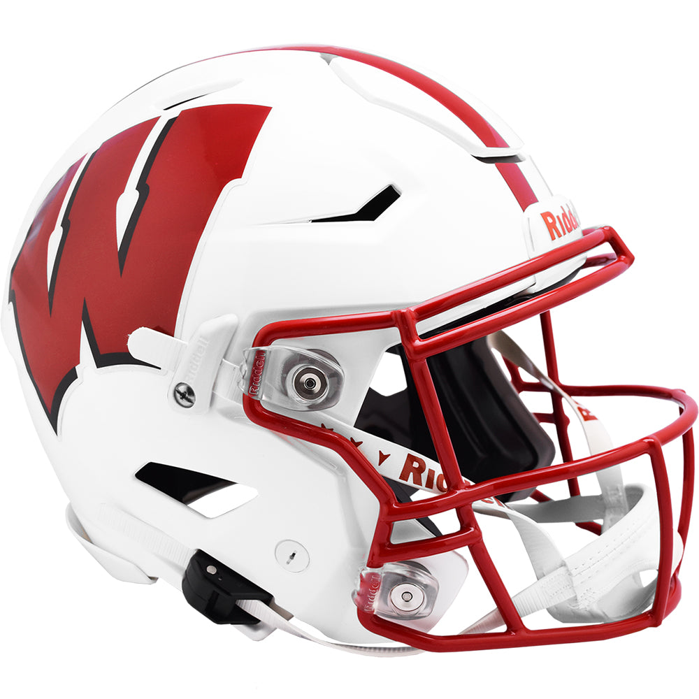 Riddell Wisconsin Badgers Speed Flex Authentic Football Helmet, shell Riddell Wisconsin Badgers Speed Flex Authentic Football Helmet, shell