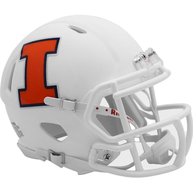 Illinois Fighting Illini White Riddell Speed Mini Football Helmet