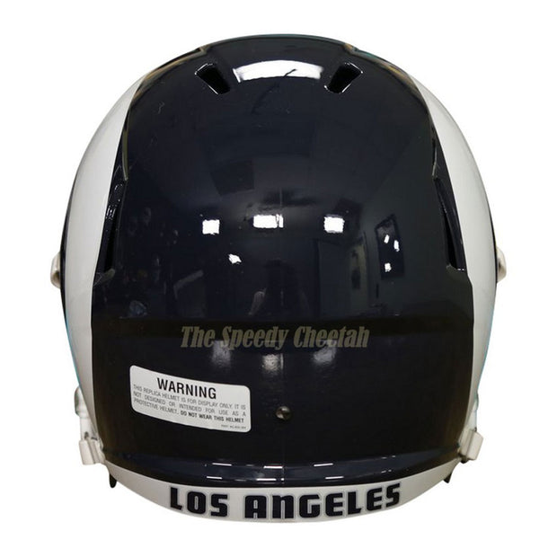 LA Rams White Riddell Speed Replica Helmet Side View