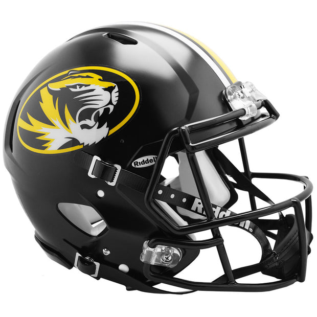 Missouri Tigers Anodized Black Riddell Speed Authentic Football Helmet