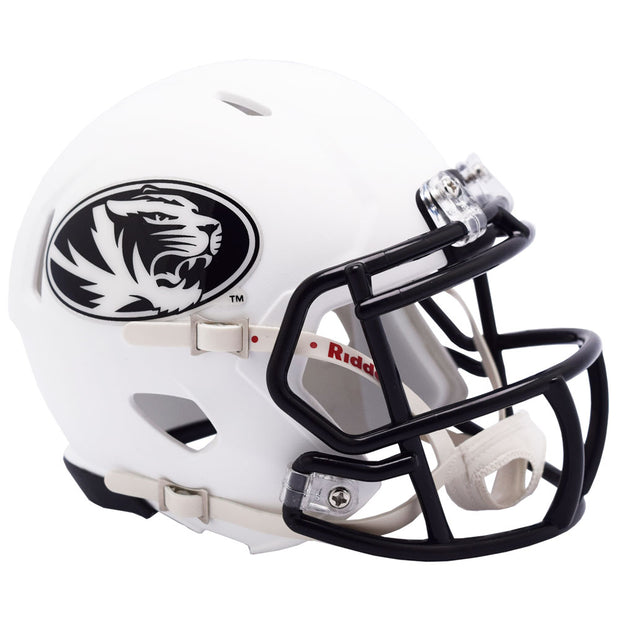 Missouri Tigers White Riddell Speed Mini Football Helmet