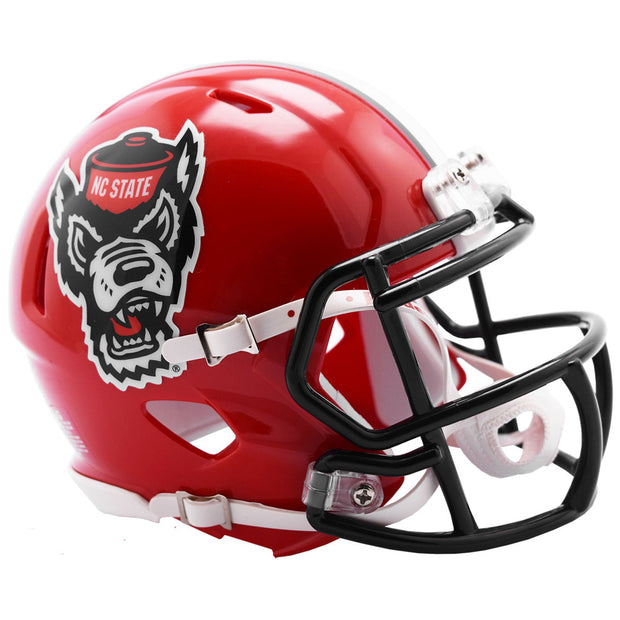 NC State Wolfpack Red Tuffy Riddell Speed Mini Football Helmet