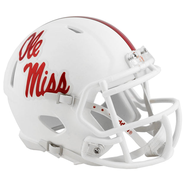 Ole Miss Rebels White Riddell Speed Mini Football Helmet