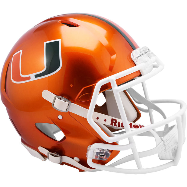 Miami Hurricanes Flash Speed Authentic Football Helmet