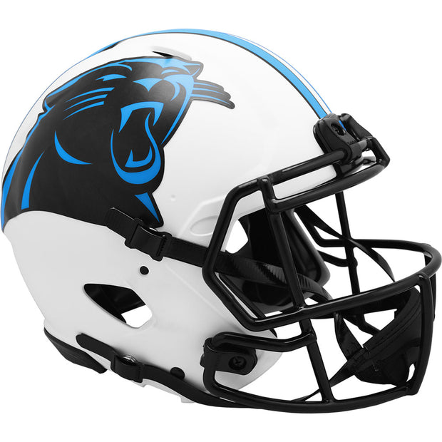 Carolina Panthers White Lunar Eclipse Speed Authentic Football Helmet