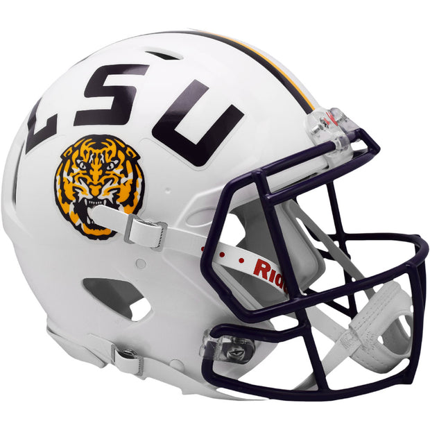 LSU Tigers White Riddell Speed Authentic Football Helmet