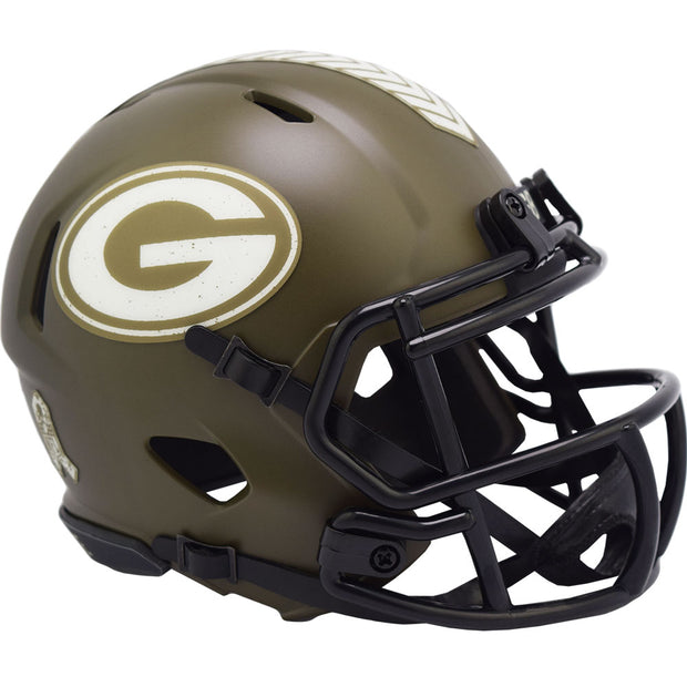 Green Bay Packers Salute To Service 2022 Riddell Speed Mini Helmet