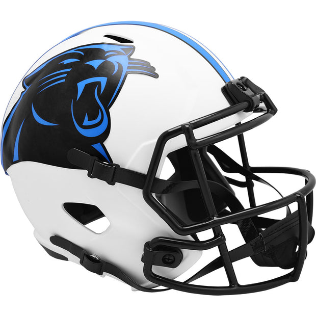 Carolina Panthers Riddell White Lunar Eclipse Replica Football Helmet