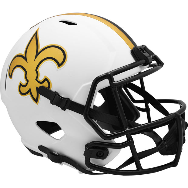 New Orleans Saints Riddell White Lunar Eclipse Replica Football Helmet