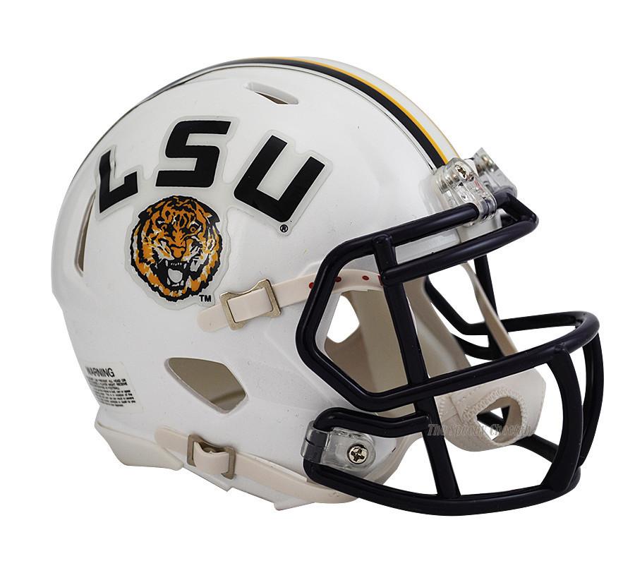 LSU Tigers Riddell Speed Mini Helmet - White – The Speedy Cheetah