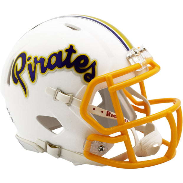 ECU Pirates White Riddell Speed Mini Football Helmet