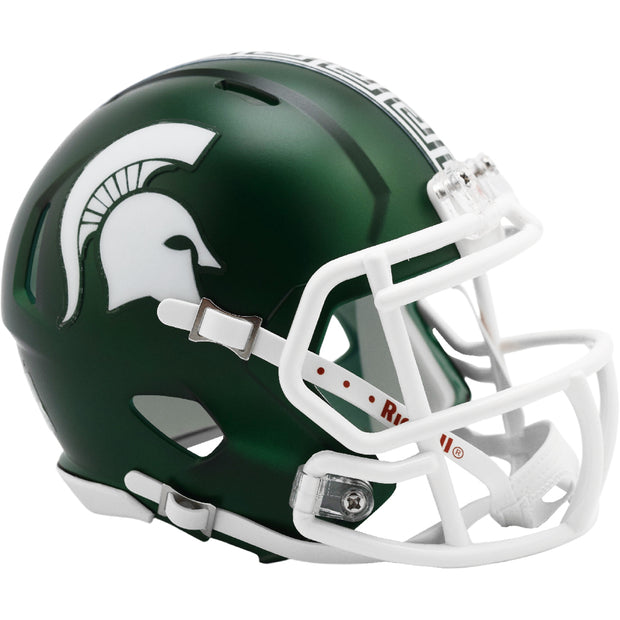 MSU Spartans 2023 Green Riddell Speed Mini Football Helmet