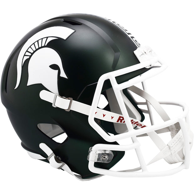 MSU Spartans 2023 Satin Green Speed Full Size Replica Football Helmet