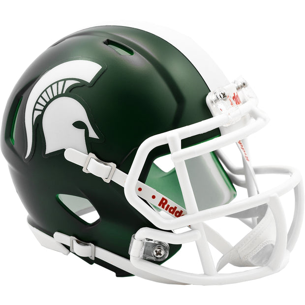 MSU Spartans Green Alternate Riddell Speed Mini Football Helmet