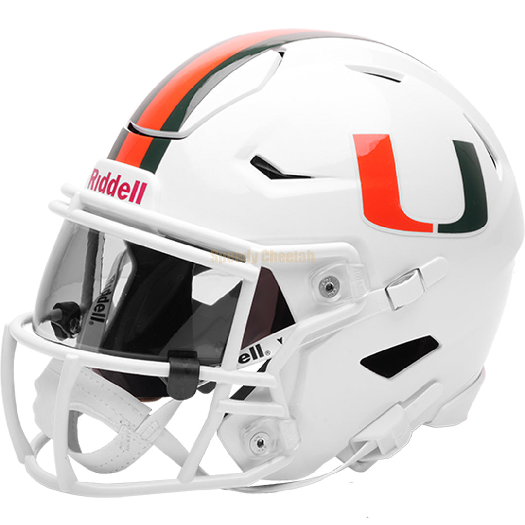 Miami Hurricanes Riddell SpeedFlex Mid-Size MIDI Helmet