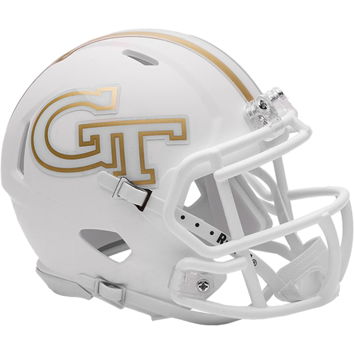 Georgia Tech Yellow Jackets Riddell Speed Mini Helmet - White
