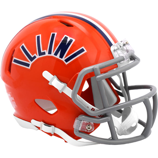 Illinois Fighting Illini Speed Mini Helmet - 1971-1987 Throwback