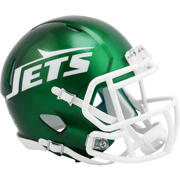 New York Jets Tribute Throwback Riddell Speed Mini Football Helmet