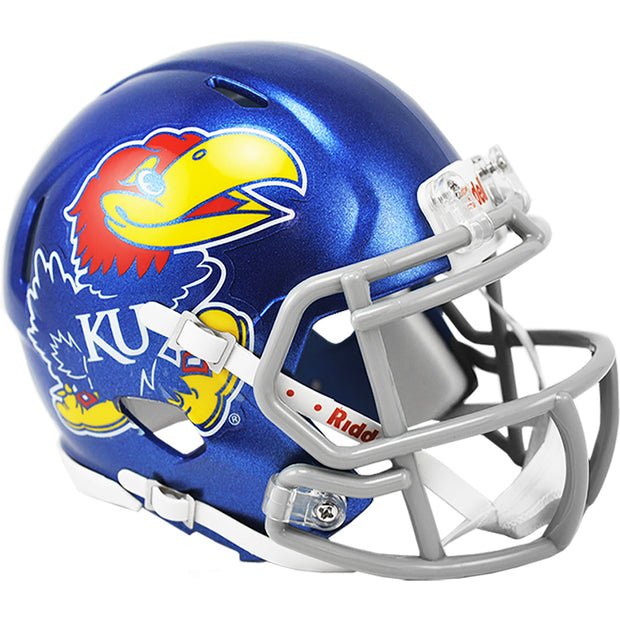 Kansas Jayhawks Riddell Speed Mini Helmet - Blue