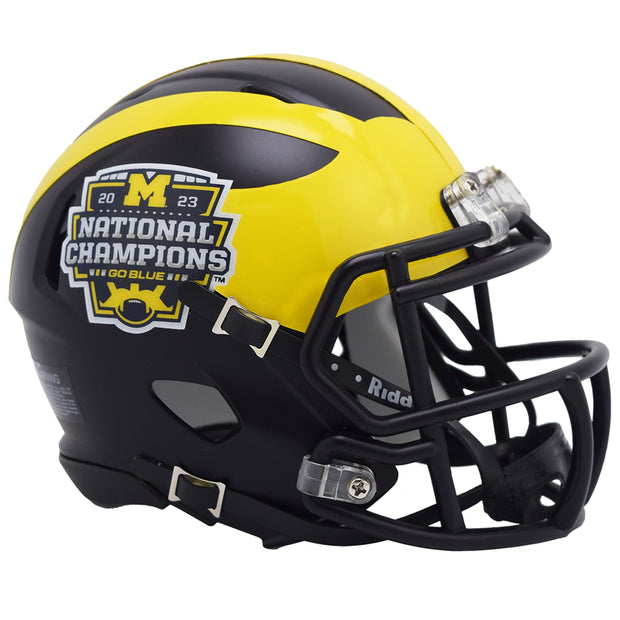 Michigan Wolverines Riddell Speed Mini Helmet - 2023 National Champs