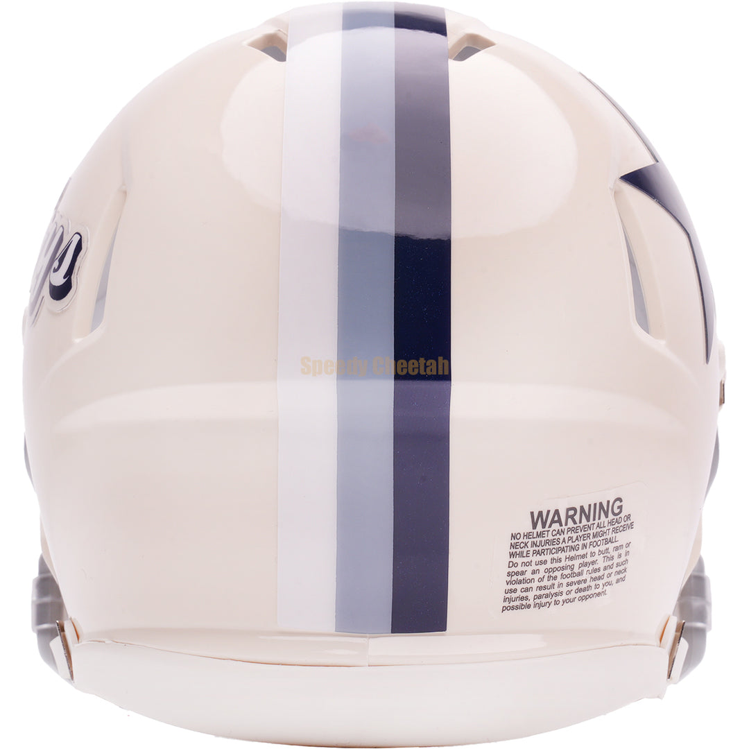 dallas cowboy motorcycle helmet Cowboys Mid-Size SpeedFlex point chinstrap 3D Printed Dallas Cowboys Brushed