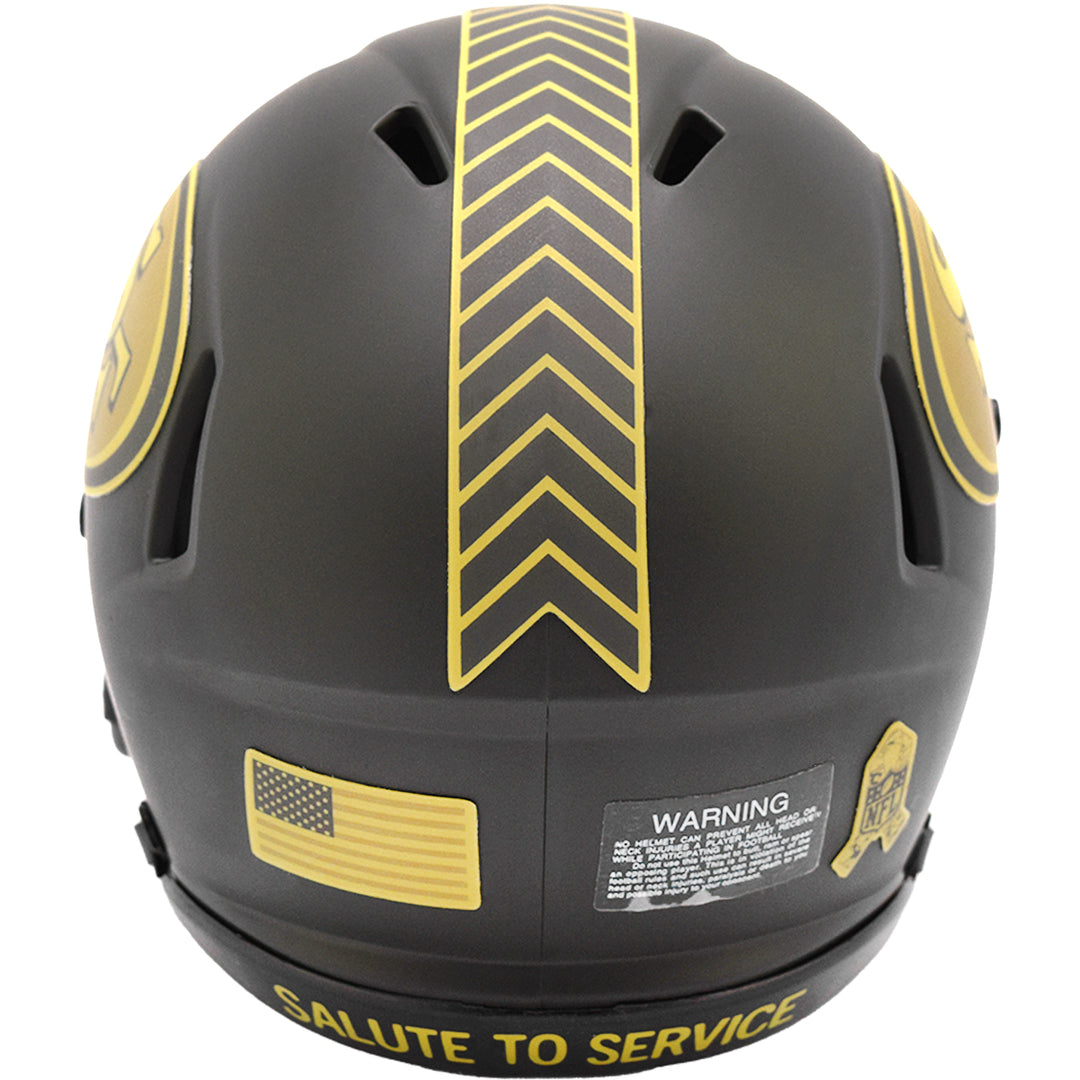 San Francisco 49ers Riddell Speed Mini Helmet - Salute To Service 2025