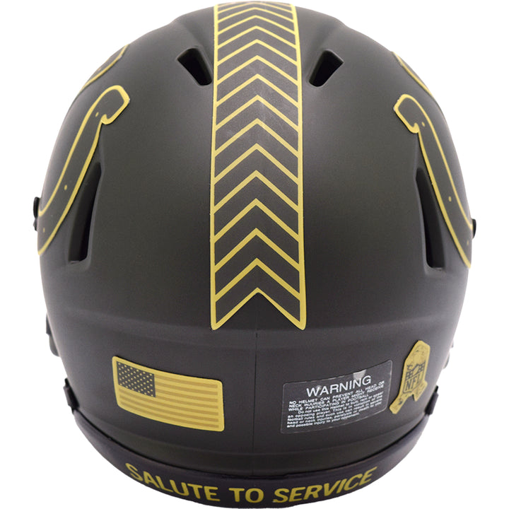 Indianapolis Colts Riddell Speed Mini Helmet - Salute To Service 2025