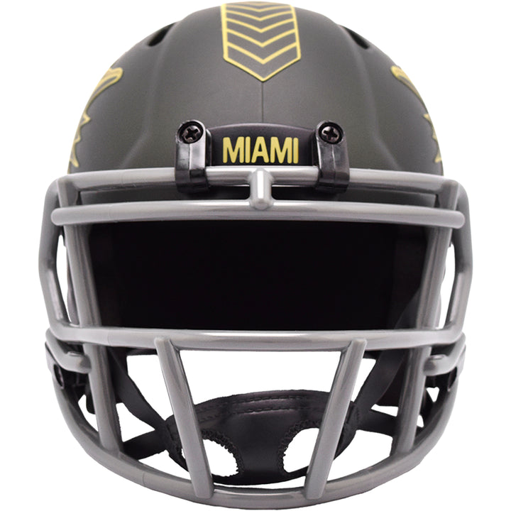 Miami Dolphins Riddell Speed Mini Helmet - Salute To Service 2025